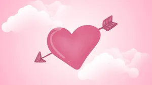 Cupid Arrow Piercing Heart Wallpaper