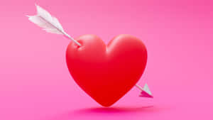 Cupid Arrow Piercing Heart Wallpaper