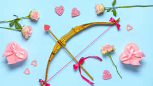 Cupid Arrow With Hearts Wallpaper