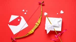 Cupid Arrow With Love Letters Wallpaper
