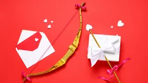 Cupid Arrow With Love Letters Wallpaper