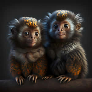 Curious Marmosets Digital Art Wallpaper