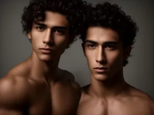 Curly_ Haired_ Young_ Men_ Portrait Wallpaper