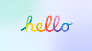 Cursive Hello By Apple Wallpaper