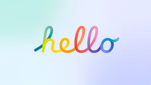 Cursive Hello By Apple Wallpaper