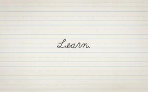 Cursive Text Learning Wallpaper