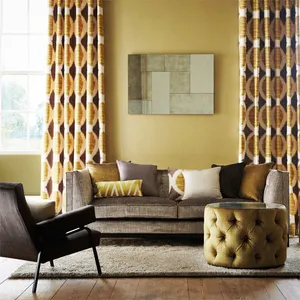Curtains In The Living Area With Subtle Designs Wallpaper