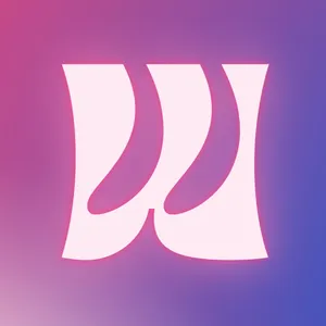 Curvy Neon Letter W Wallpaper