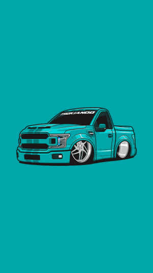 Custom Lowered Truck Trokiando Style Wallpaper