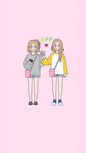 Customize Your Bff Iphones For Unique Bonding Experience Wallpaper