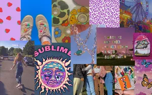 Customize Your Kidcore Desktop With Stylish Abstract Patterns And Bright Colors. Wallpaper