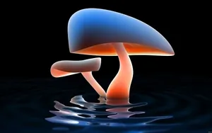 Cute 3d Mushroom Render Wallpaper