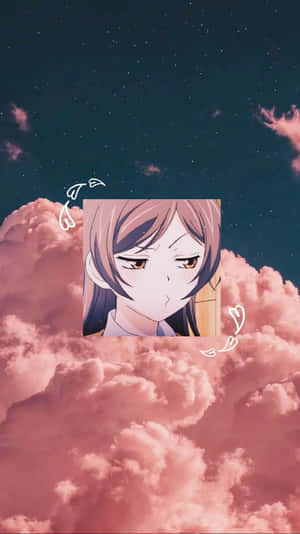 Cute Aesthetic Anime Pink Clouds Wallpaper