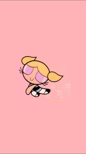 Cute Aesthetic Cartoon Powerpuff Girls Bubbles Wallpaper
