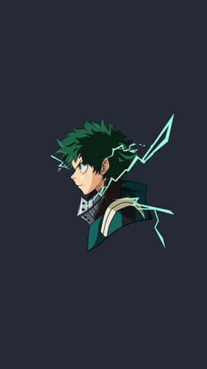 Cute Aesthetic Deku Green Lightning Wallpaper