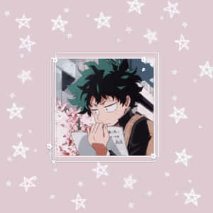 Cute Aesthetic Deku Pink Aesthetic Stars Wallpaper