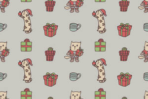 Cute Aesthetic Pc Christmas Themed Wallpaper