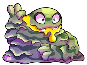Cute Alolan Grimer Desktop Wallpaper