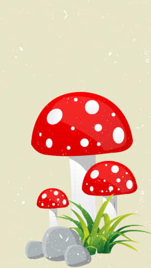 Cute And Adorable Kawaii Mushroom Wallpaper