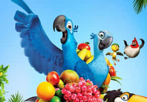 Cute And Colorful Kawaii Bird Wallpaper