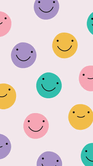 Cute And Colorful Kawaii Emoticon Wallpaper Wallpaper