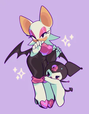 Cute And Mischievous Kuromi Fanart Wallpaper