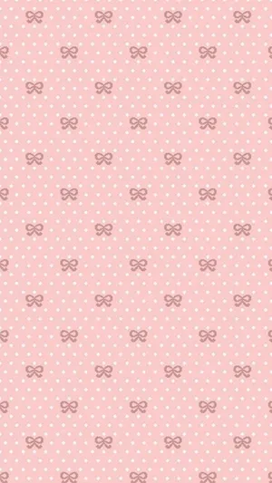 Cute And Pink Small Ribbon Patterns Backdrop Wallpaper