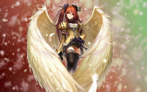 Cute Angel With Red Hair Wallpaper