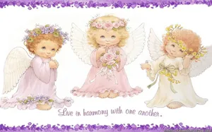 Cute Angels 1680 X 1050 Wallpaper