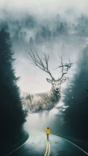 Cute Animal Crossing Kid With Deer Wallpaper