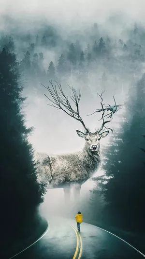 Cute Animal Crossing Kid With Deer Wallpaper