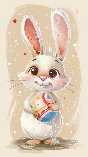 Cute Anime Easter Bunny Wallpaper