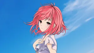 Cute Anime Girl With Pink Hair Wallpaper
