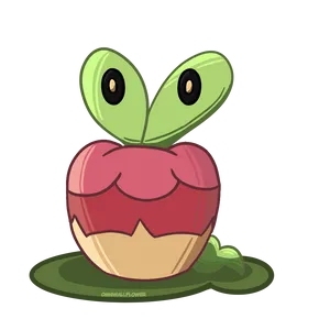 Cute Applin On White Background Wallpaper