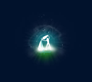 Cute Aquarius Glowing Woman Wallpaper