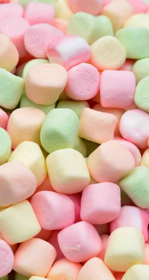 Cute Assorted Marshmallow Phone Wallpaper