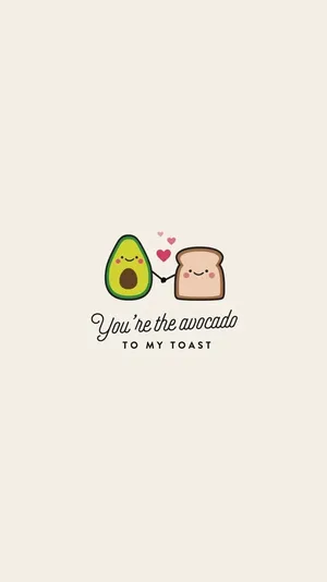Cute Avocado Toast Wallpaper