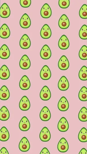 Cute Avocado With Lovely Pink Background Wallpaper