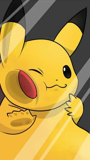 Cute Baby Pikachu Winks Wallpaper