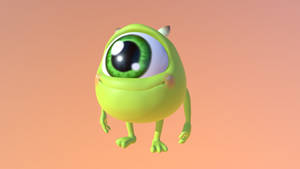 Cute Baby Scarer Mike Wazowski Wallpaper