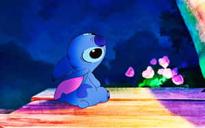 Cute Baby Stitch Wondering Wallpaper