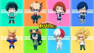 Cute Bakugo Eight Chibis Wallpaper