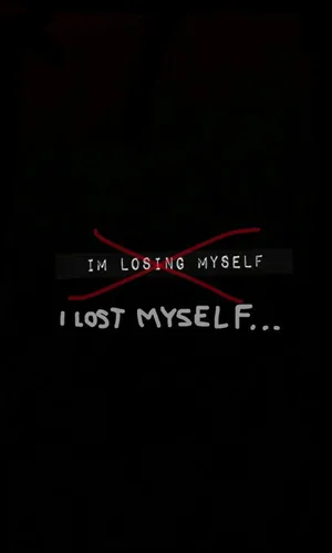 Cute Black Aesthetic Lost Myself Wallpaper