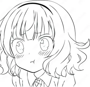 Cute Black And White Anime Girl Wallpaper