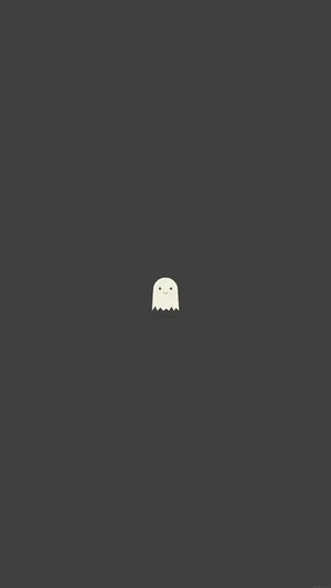 Cute Black Ghost Aesthetic Wallpaper
