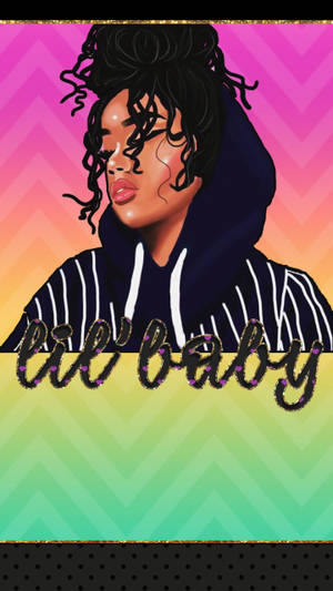 Cute Black Girl Dope Art Wallpaper