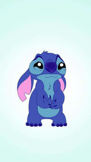 Cute_ Blue_ Alien_ Stitch_ Lock_ Screen Wallpaper