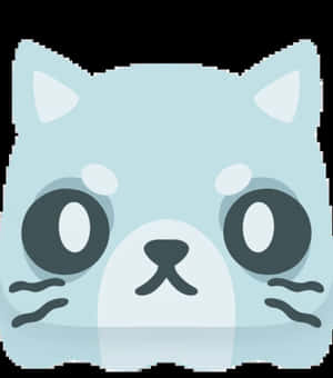 Cute_ Blue_ Cat_ Cartoon Wallpaper