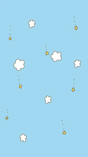 Cute Blue Phone Meteor Showers Wallpaper