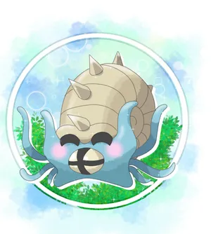 Cute Blushing Omastar Wallpaper